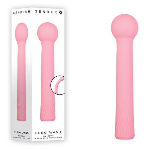 Gender X FLEXI WAND - 16.6 cm USB Rechargeable Vibrator Pink VIBRATORS