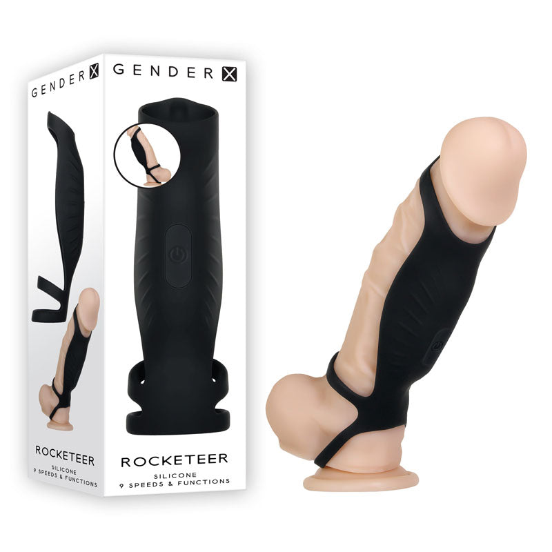 Gender X Rocketeer Vibrating Penis Sleeve Black SLEEVES