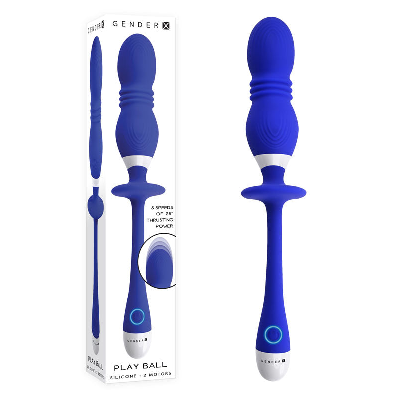 Gender X PLAY BALL - Double Orb Thrusting Vibrator 25 cm > Anal Range > Vibrating Butt Plugs
