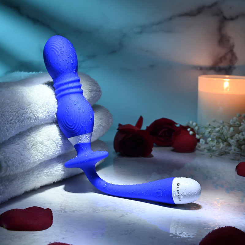 Gender X PLAY BALL - Double Orb Thrusting Vibrator 25 cm > Anal Range > Vibrating Butt Plugs