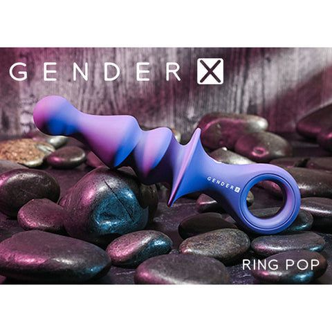 Gender X RING POP - Dark 15.2 cm USB Rechargeable Vibrating Anal Plug Butt Plugs - Vibrating