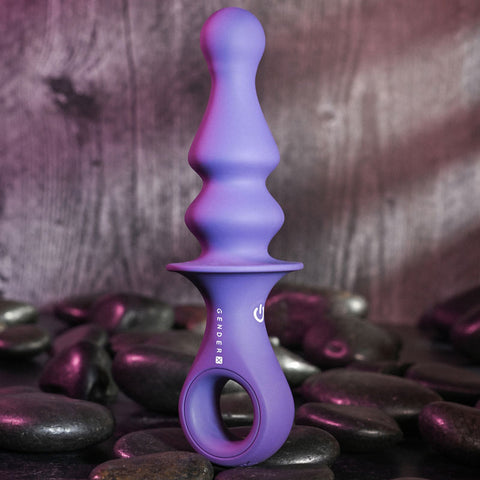 Gender X RING POP - Dark 15.2 cm USB Rechargeable Vibrating Anal Plug Butt Plugs - Vibrating