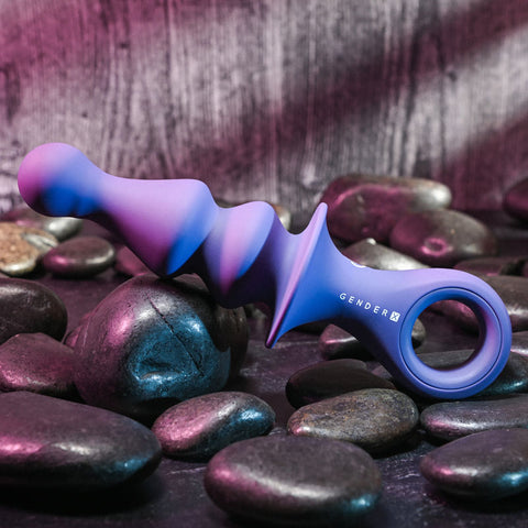Gender X RING POP - Dark 15.2 cm USB Rechargeable Vibrating Anal Plug Butt Plugs - Vibrating
