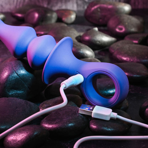 Gender X RING POP - Dark 15.2 cm USB Rechargeable Vibrating Anal Plug Butt Plugs - Vibrating