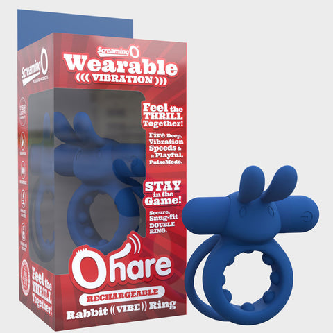 Ohare (Black | Blue | Green) – Rechargeable Silicone Rabbit Vibrating Cock Ring > Cock Ring > Vibrating