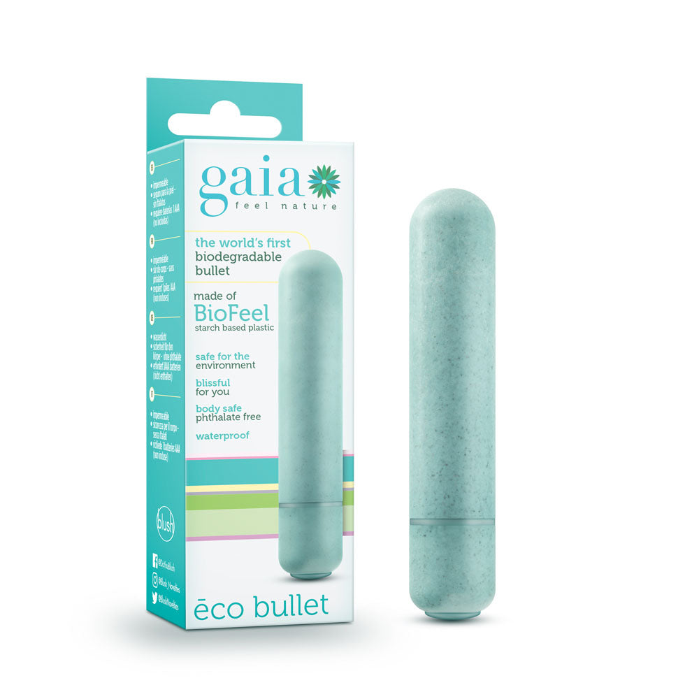 Gaia Eco Bullet (Aqua) – Eco-Friendly 8.9 cm Bullet Vibrator > Vibrators > Mini Vibrators