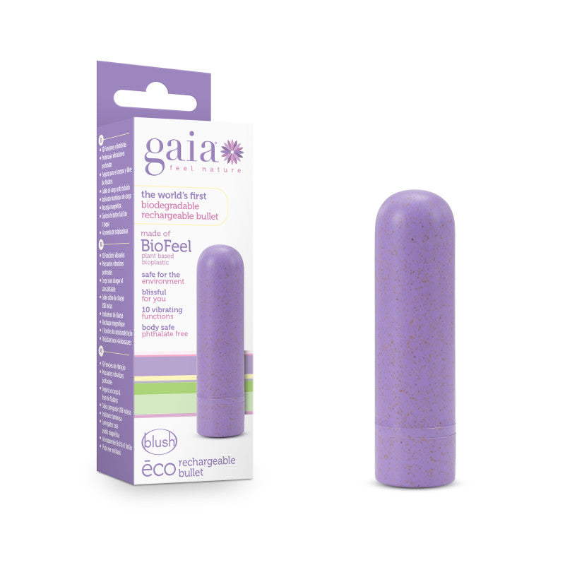 Gaia Eco Rechargeable Bullet Lilac USB Rechargeable Vibrator BULLETS