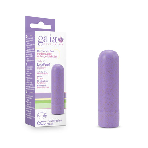 Gaia Eco Rechargeable Bullet Lilac USB Rechargeable Vibrator BULLETS