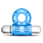 Stay Hard Vibrating Bull Ring (Blue) – 10 Function Vibrating Cock Ring Blue > Cock Ring > Vibrating