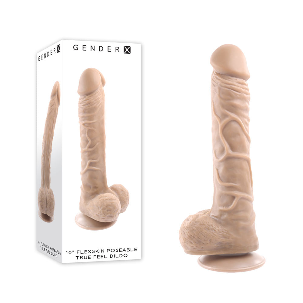 Gender X 10'' FLEXSKIN POSEABLE TRUE FEEL - Light Dildo > Dildos > Large Dildos Main image