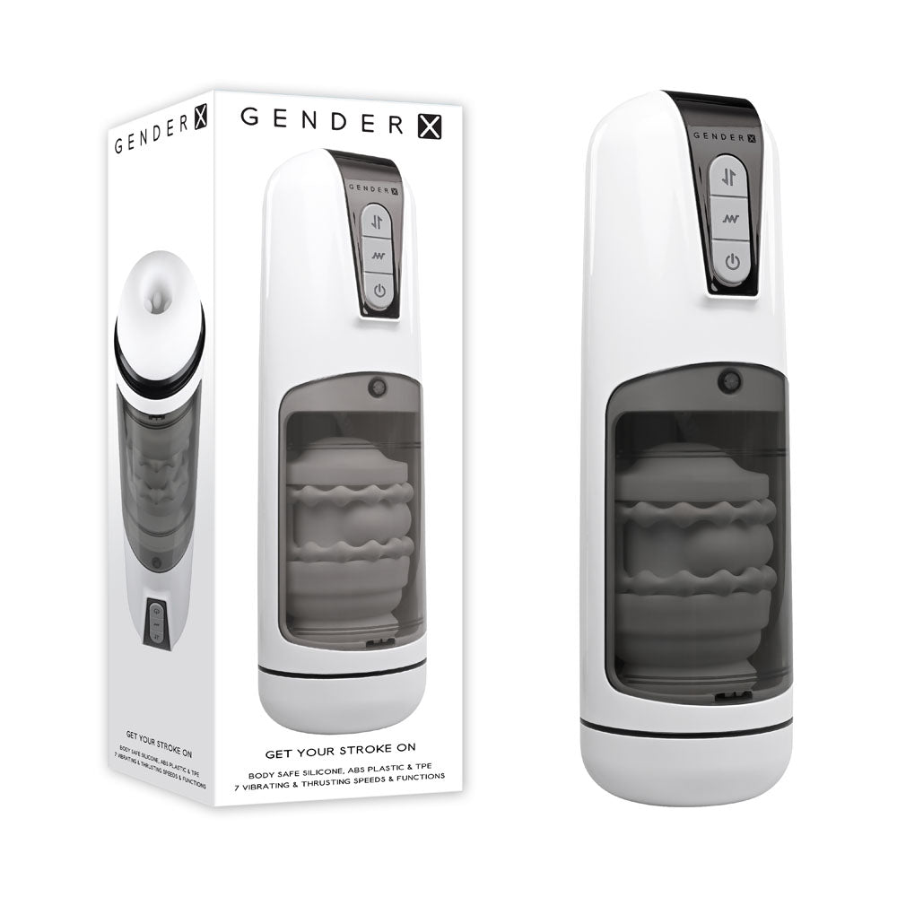 Gender X GET YOUR STROKE ON 13.3cm Vibrating Stroker > Sex Toys For Men > Masturbators Premium Main image