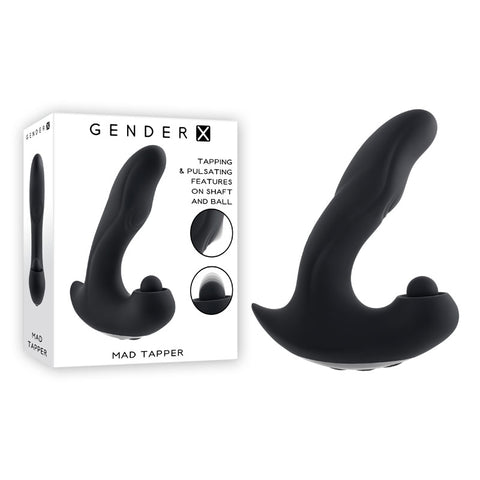 Gender X MAD TAPPER - Double Tapping Vibrating Massager 14.7cm Black > Sex Toys For Ladies > Clitoral Vibrators and Stimulators
