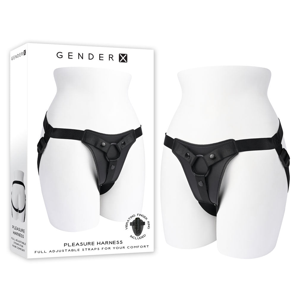Gender X PLEASURE HARNESS Adjustable Up to 152 cm Waist Black Bodyforms