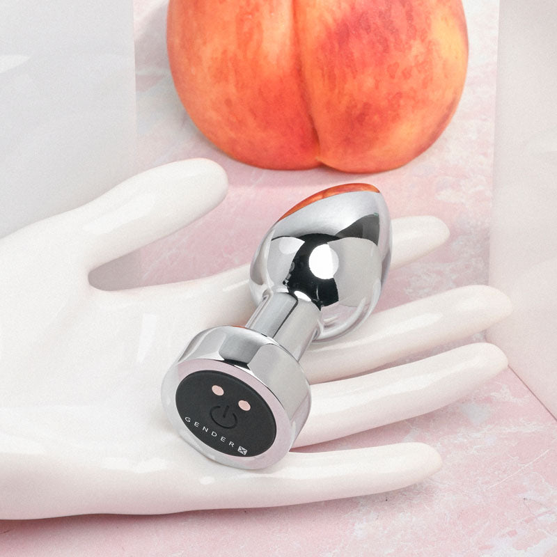 Gender X Rockin' Metal Plug 9.3 cm USB Rechargeable Butt Plug Butt Plugs - Vibrating