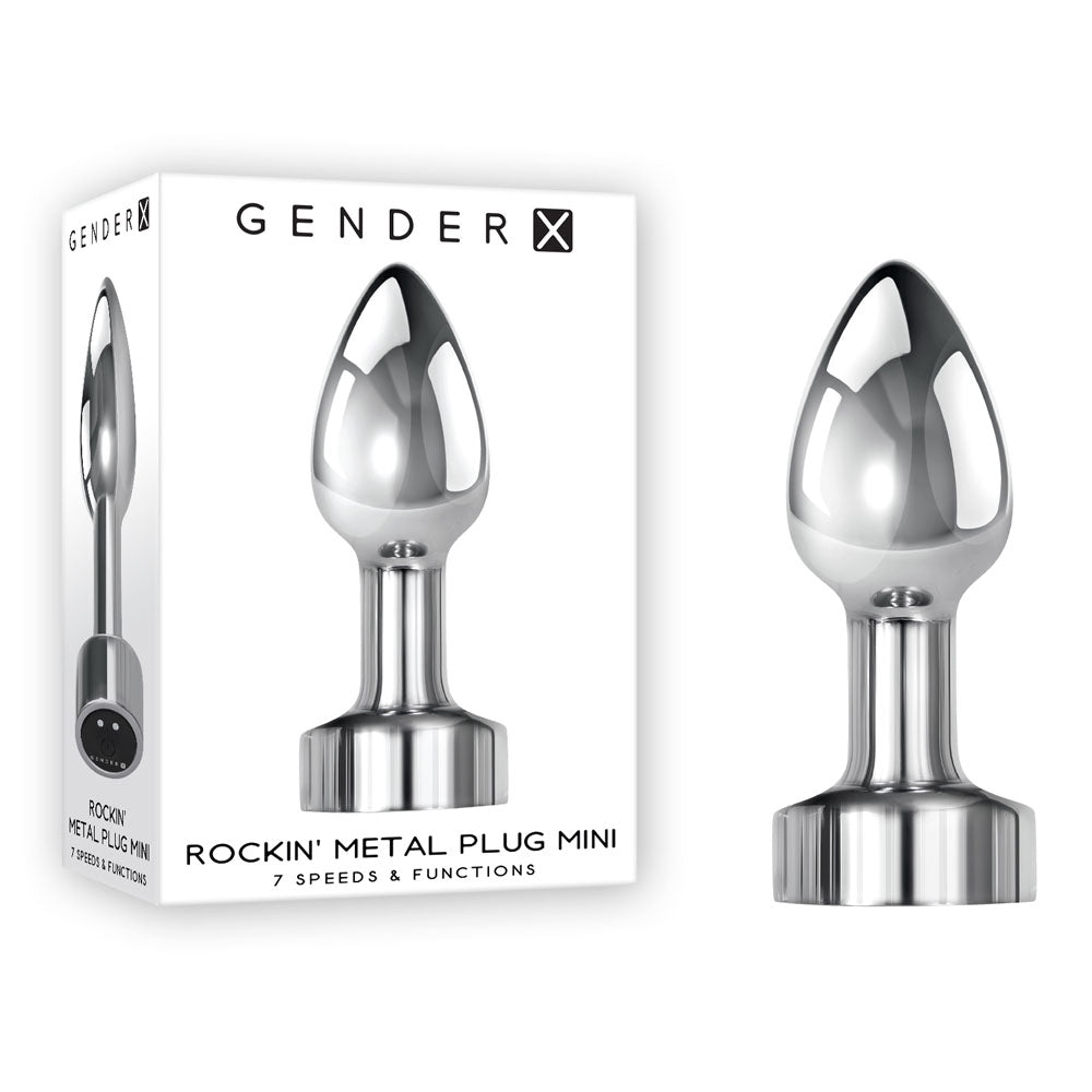 Gender X Rockin Metal Plug Mini – Sleek Tapered Metal Plug, Compact Size > Anal Range > Vibrating Butt Plugs Main image