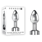 Gender X Rockin Metal Plug Mini – Sleek Tapered Metal Plug, Compact Size > Anal Range > Vibrating Butt Plugs