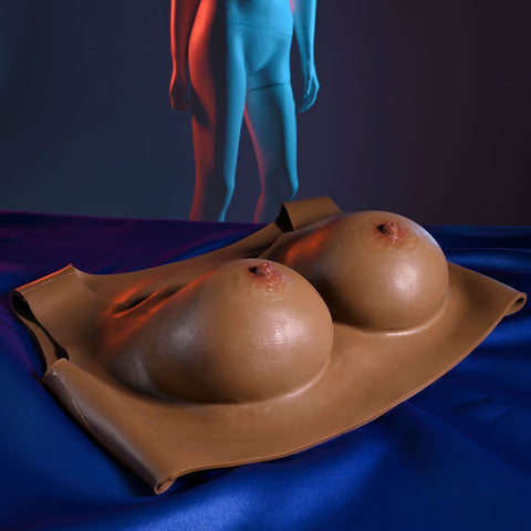 Gender X Undergarments Plate C Cup Dark Silicone Enhancements Bodyforms