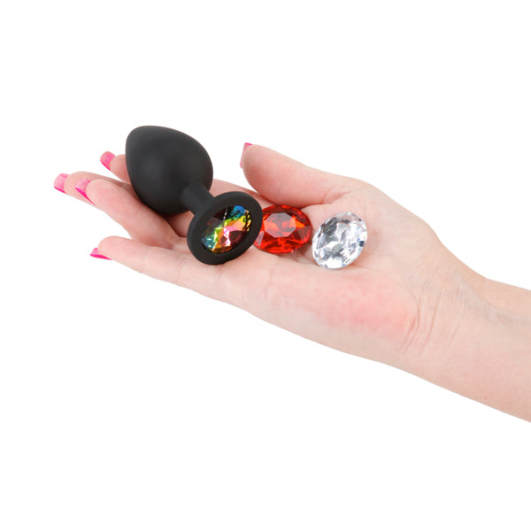 Glams Xchange Medium Butt Plug with Interchangeable Gems Secondary image
