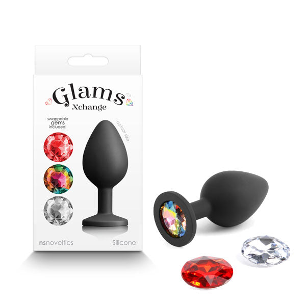 Glams Xchange Medium Butt Plug with Interchangeable Gems > Anal Range > Jewel Butt Plugs Main image