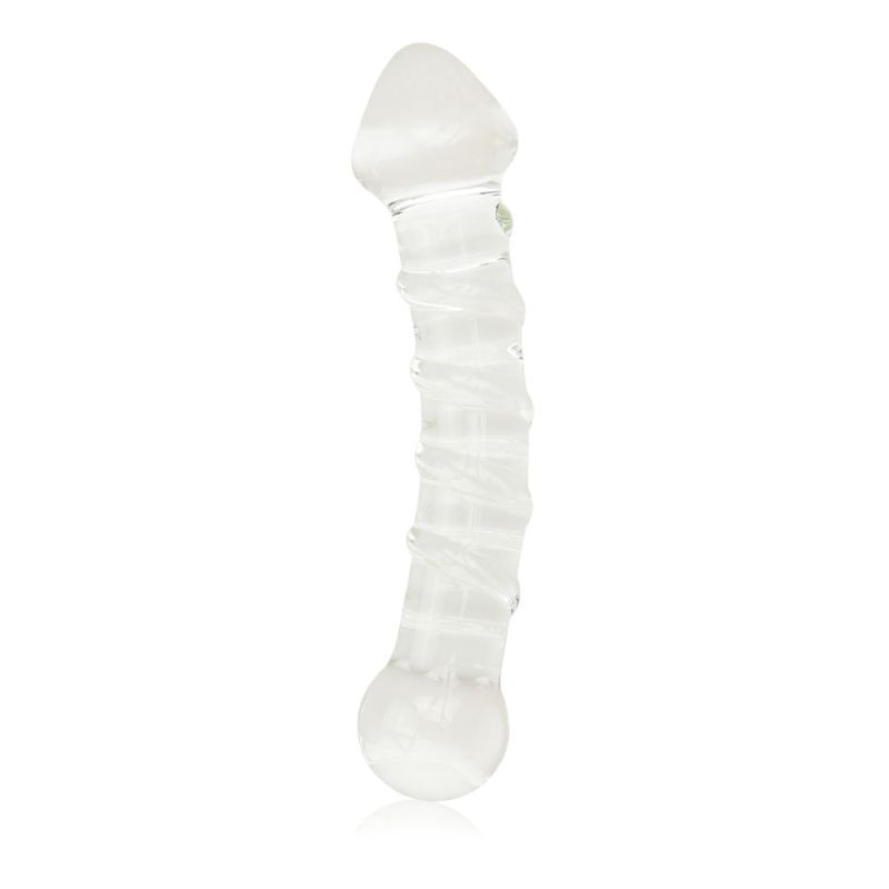 Glass Romance 5 Clear 7 Inch Smooth Glass Dildo Unique Sensation Adult Toy > Glass > Dildos Main image