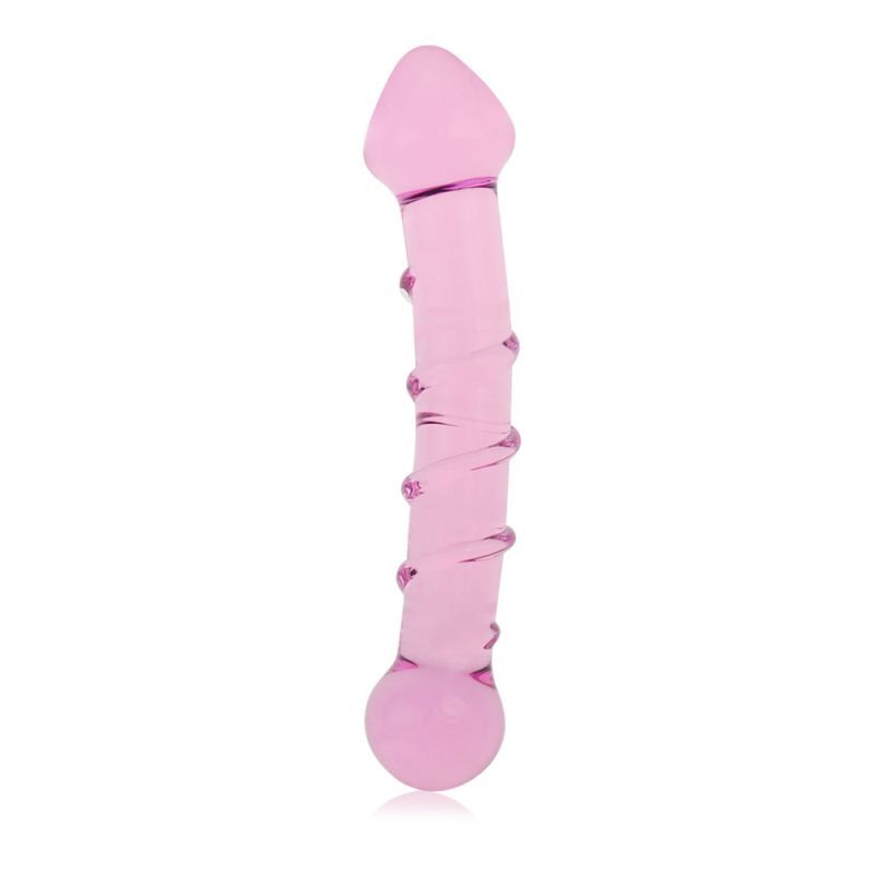 Glass Romance 5 Pink 7in Luxury Glass Dildo 7 Inches DONGS Glass
