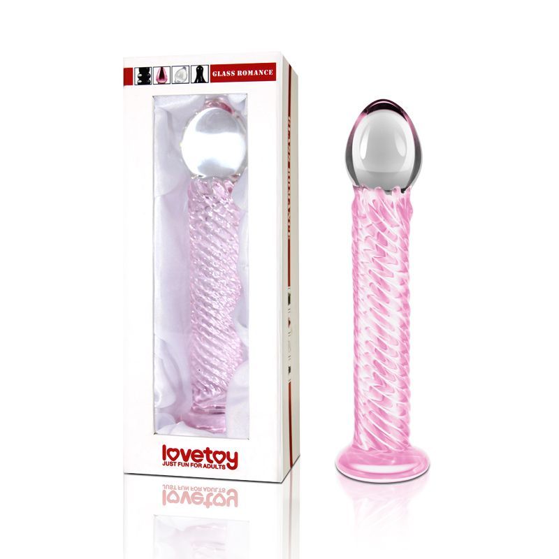 Glass Romance 7 Pink 7.5in Luxury Glass Dildo > Glass > Dildos Main image