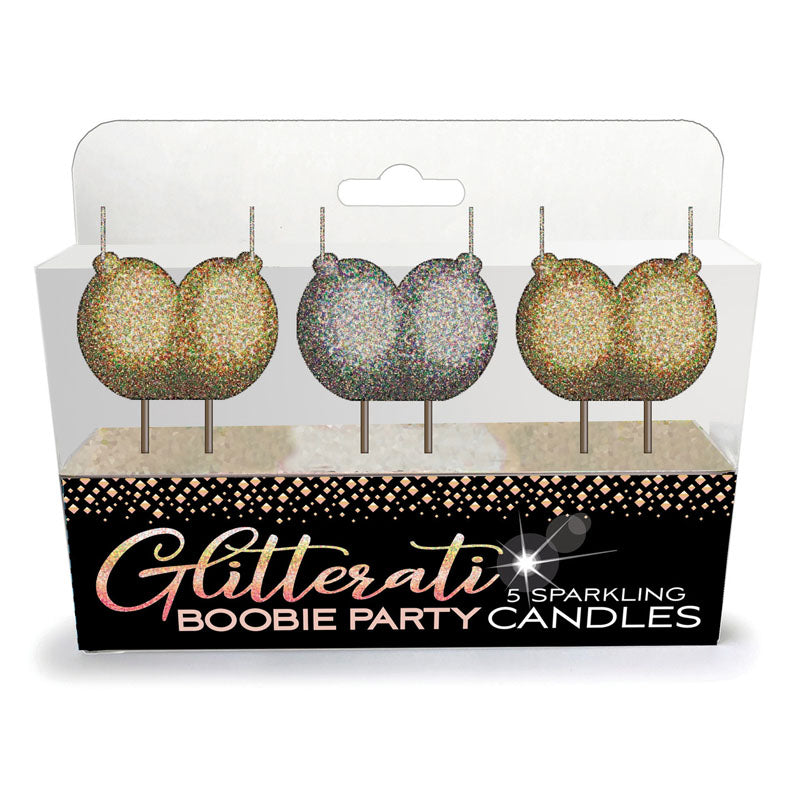 Glitterati Boobie Candle Set Novelty Candles Set of 3 > Candles > Novelty Main image