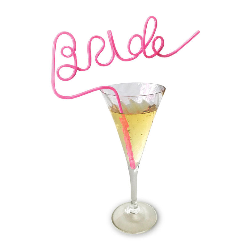 Glitterati Bride Straw Hens Party Novelty 25 cm Twisty Straw > Novelties > Party Supplies