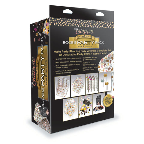 Glitterati Complete Boobie Party Pack for 8 People Party Supplies
