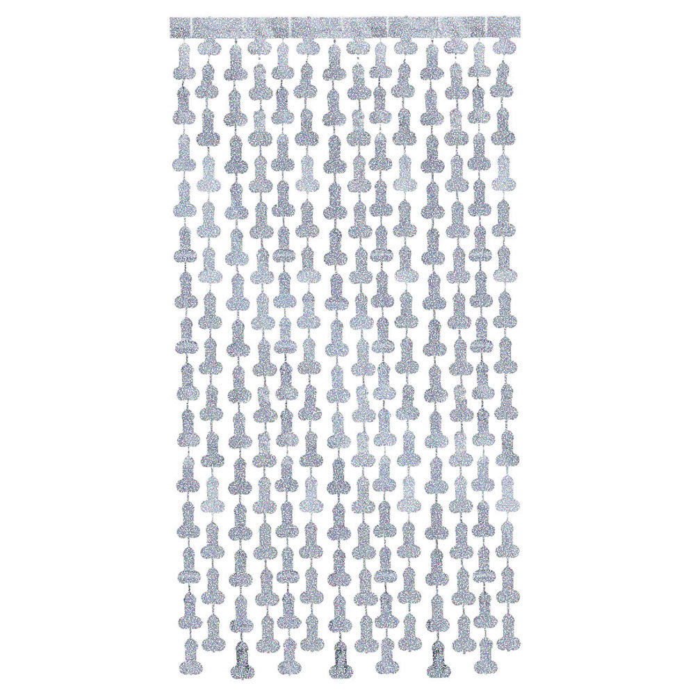 Glitterati Penis Party Disco Metallic Curtains for Hens Party Celebration Party Supplies