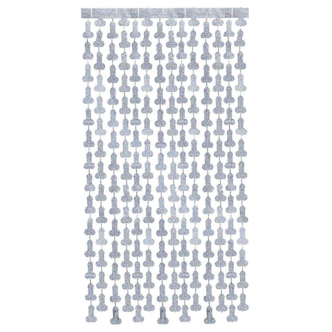 Glitterati Penis Party Disco Metallic Curtains for Hens Party Celebration Party Supplies