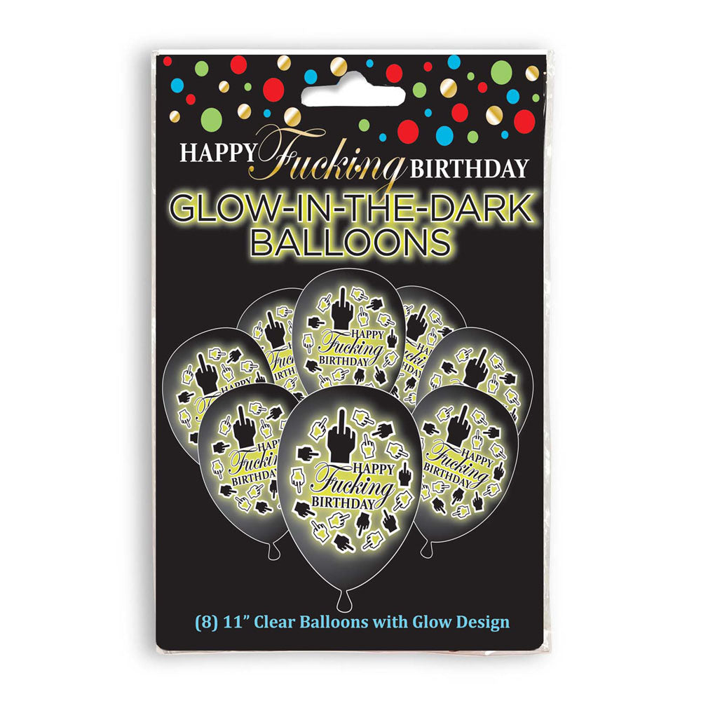 Glow In The Dark Happy Birthday Balloons 28 cm – Illuminated Party Balloons > Novelties > Party Supplies