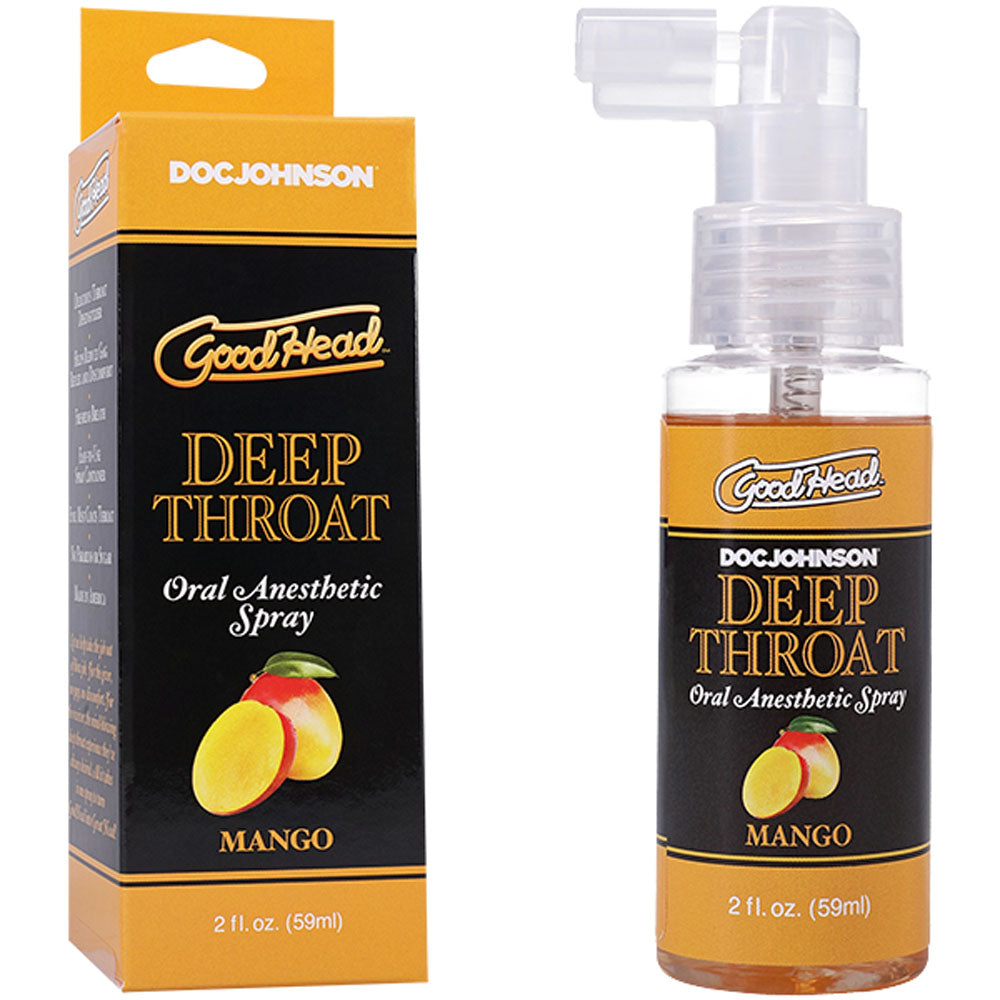 GoodHead Deep Throat Spray Mango 59ml - Flavorful Pleasure > Lube > Oral Gels & Sprays