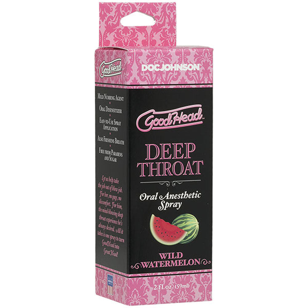 GoodHead Deep Throat Spray Wild Watermelon Adult Intimacy Aid > Lube > Oral Gels & Sprays Main image