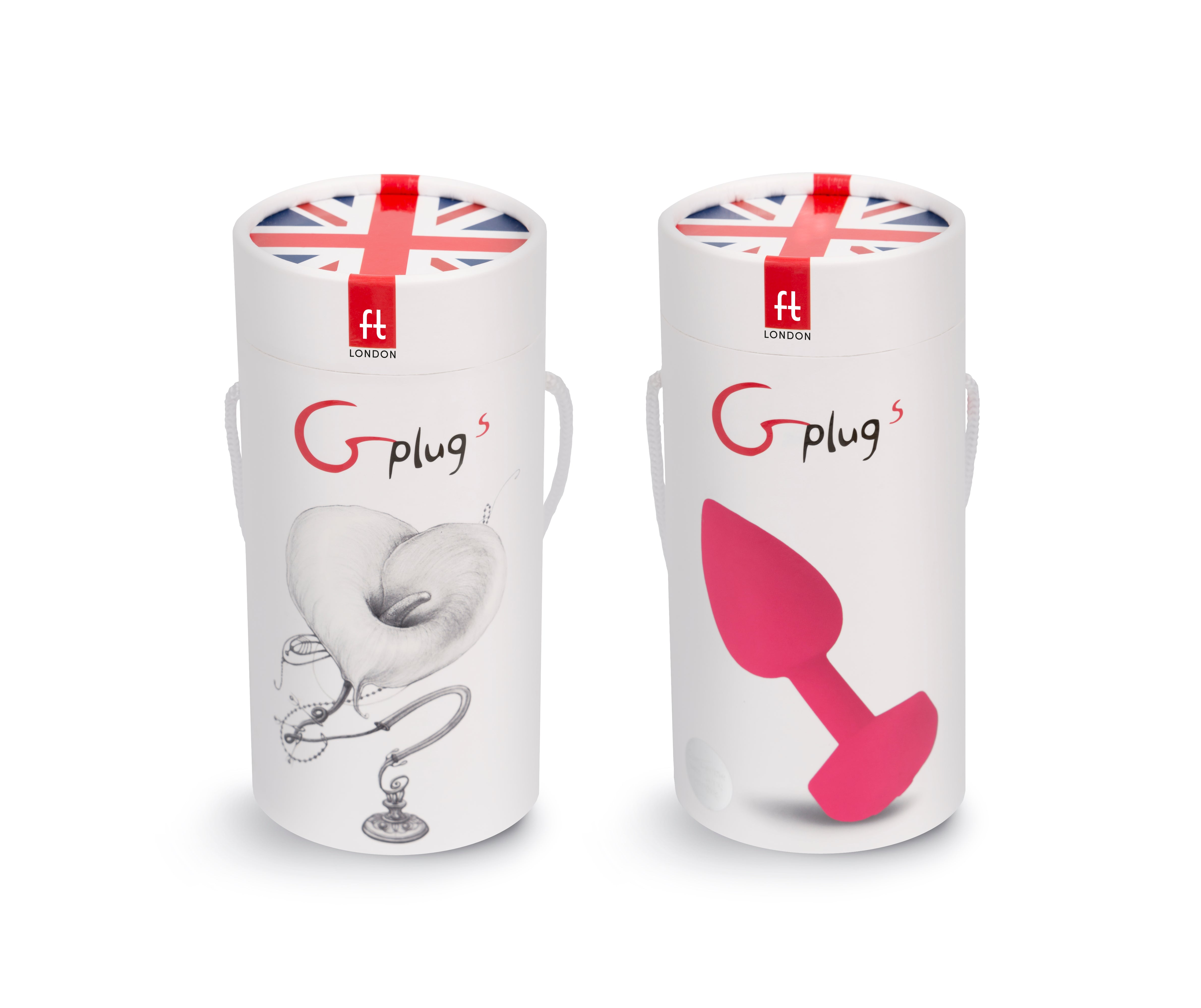Gplug Small Neon Rose Rechargeable Butt Plug 3cm Butt Plugs - Vibrating