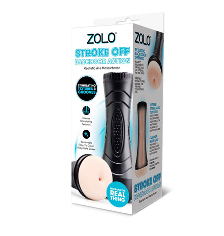 Zolo Backdoor Action – Textured Lifelike Stroker Sleeve > Sex Toys For Men > Masturbators > Manual