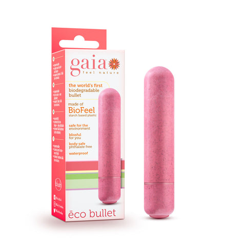 Gaia Eco Bullet (Coral) – Biodegradable Rechargeable Bullet Pink BULLETS