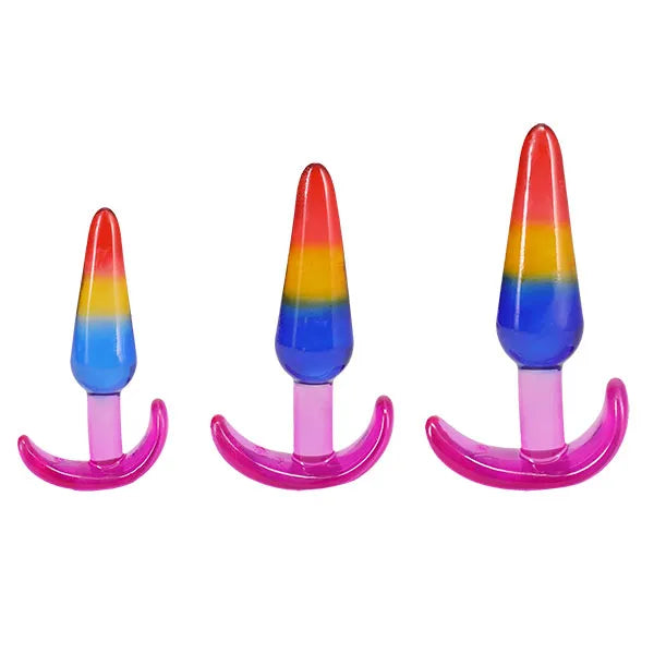 Crystal Jellies Rainbow Anal Trainer Set – Beginner Friendly Anal Plugs > Anal Range > Butt Plug Kits Main image