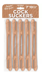 Hott Products Cock Sucker (Chocolate Brown) – 7 Inch Reusable Novelty Drink Straws Set of 10 > Novelties > Party Supplies