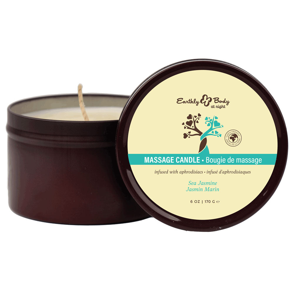 EB Aphrodisiac Massage Candle - Sea Jasmine - Sea Jasmine Scented Massage Candle - 170 g Default Title > Candles > Massage