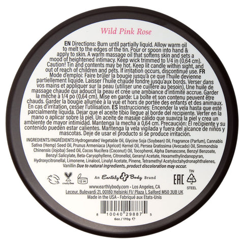 EB Aphrodisiac Massage Candle - Wild Pink Rose - Wild Pink Rose Scented Massage Candle - 170 g CANDLES