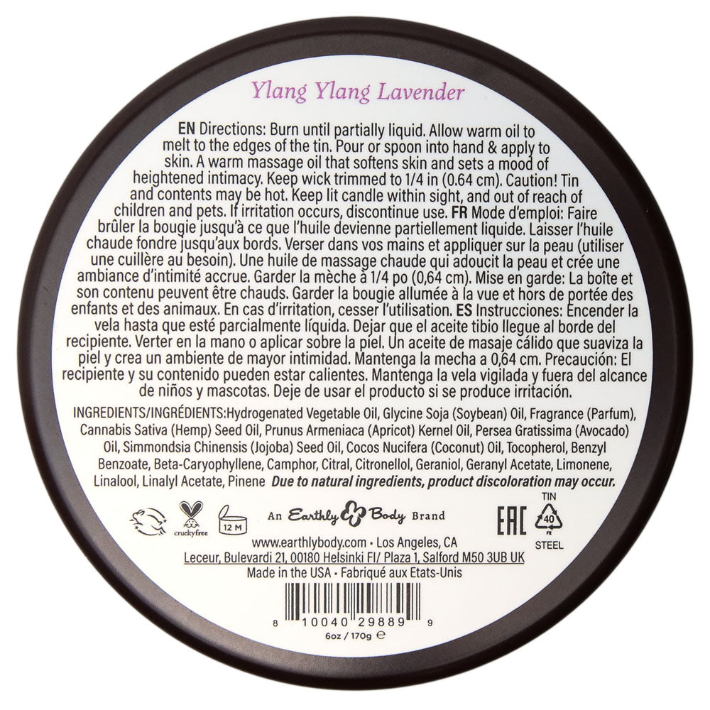 EB Aphrodisiac Massage Candle - Ylang Ylang Lavender - Ylang Ylang Lavender Scented Massage Candle - 170 g > Candles > Massage
