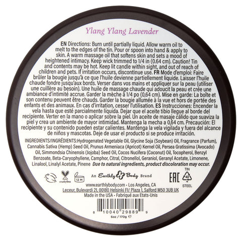 EB Aphrodisiac Massage Candle - Ylang Ylang Lavender - Ylang Ylang Lavender Scented Massage Candle - 170 g CANDLES