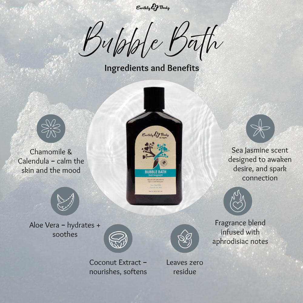 EB Hemp Seed Sea Jasmine Bubble Bath (250 ml) – Scented Luxury Bubble Bath Bath & Body