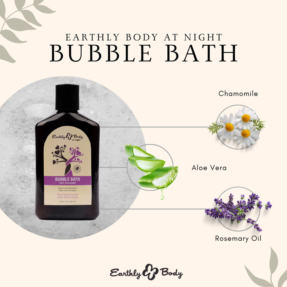 EB Hemp Seed Ylang Ylang Lavender Scented Bubble Bath (250 ml) – Calming Bath Product Bath & Body