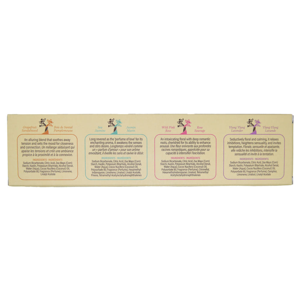 EB Aphrodisiac Bath Fizzers - Scented Bath Bombs - Set of 4 Scents Secondary image