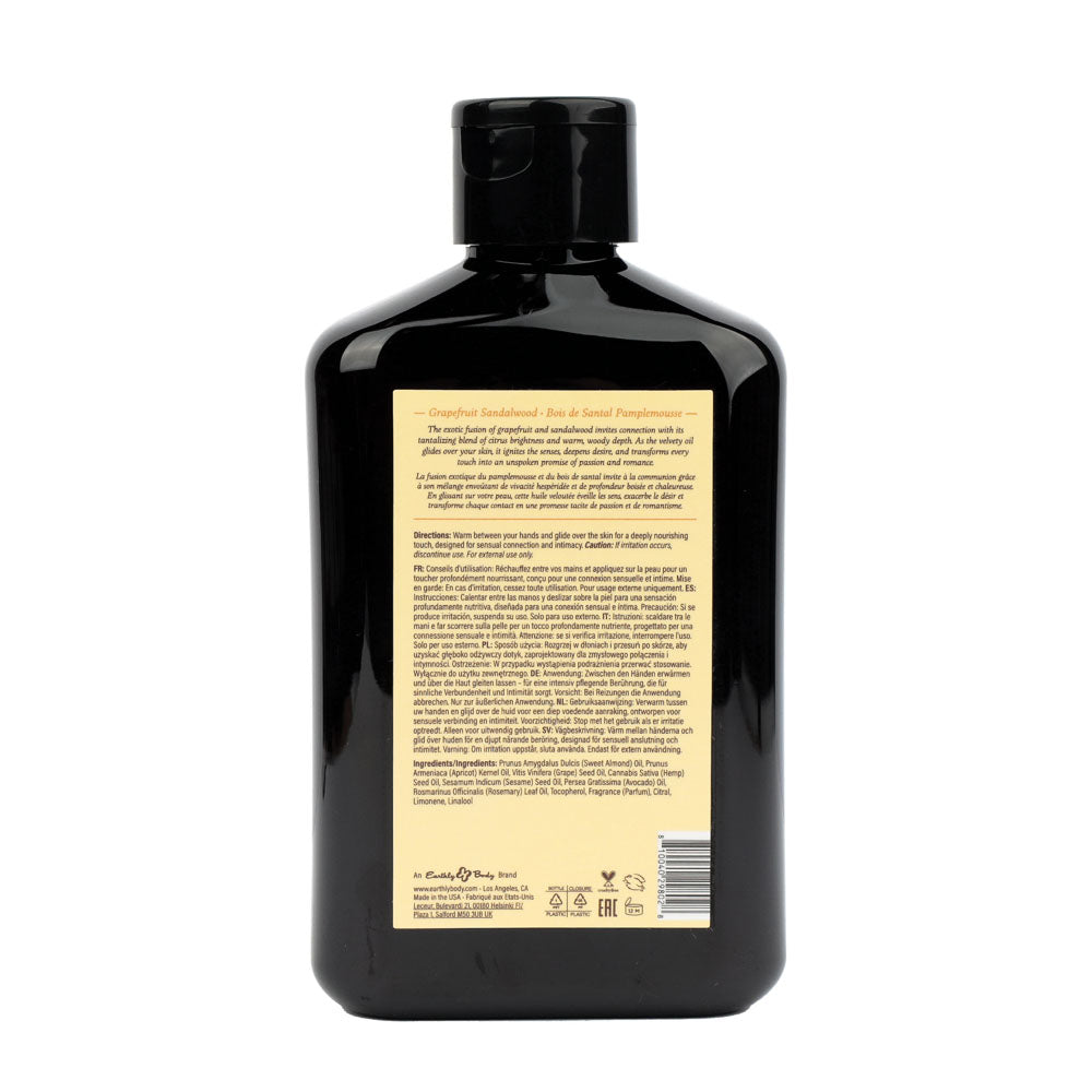 EB Hemp Seed Massage Oil (Grapefruit Sandalwood) – Scented Massage Oil 250 ml Bottle Massage Oil