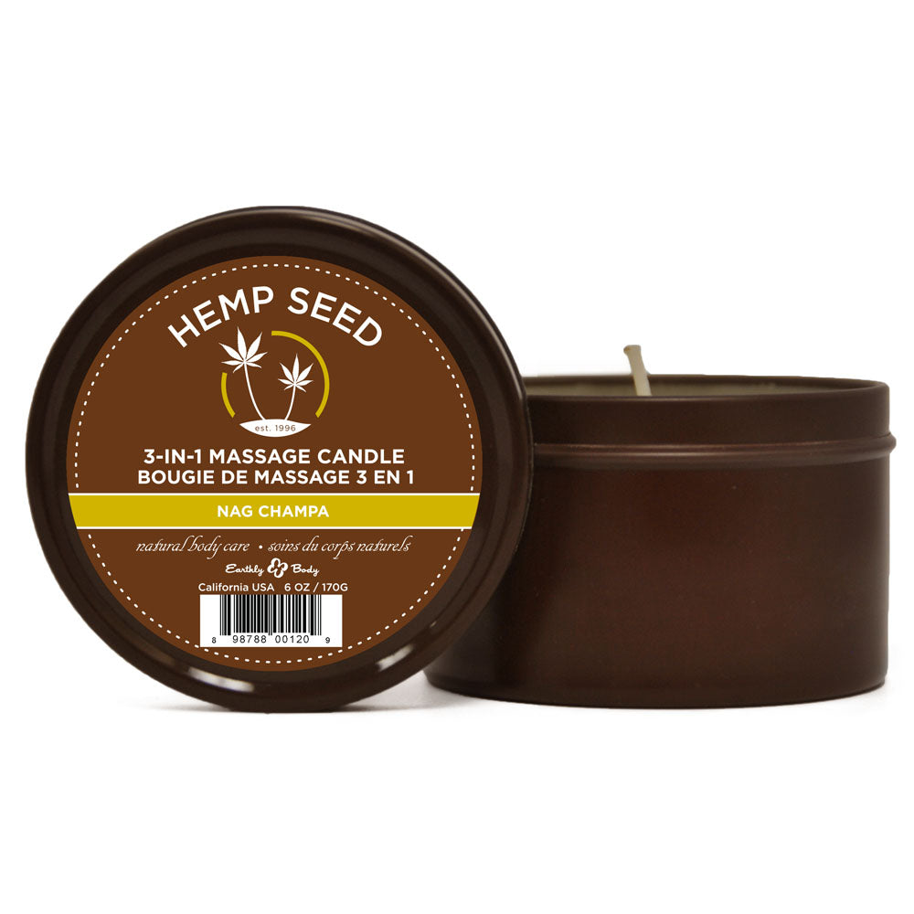 Hemp Seed 3-In-1 Massage Candle Nag Champa Scent – Massage Candle 170 g Default Title > Candles > Massage
