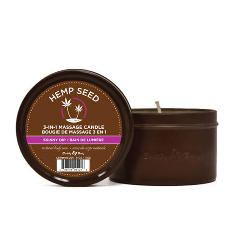 Hemp Seed 3-In-1 Massage Candle 170g Skinny Dip Vanilla & Fairy Floss Default Title Massage Oil