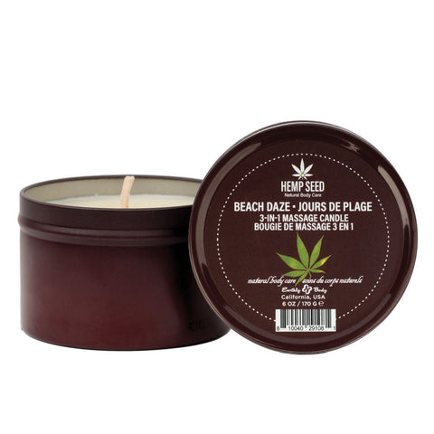 Hemp Seed 3-In-1 Massage Candle 170 g - Beach Daze Scented Default Title Massage Oil